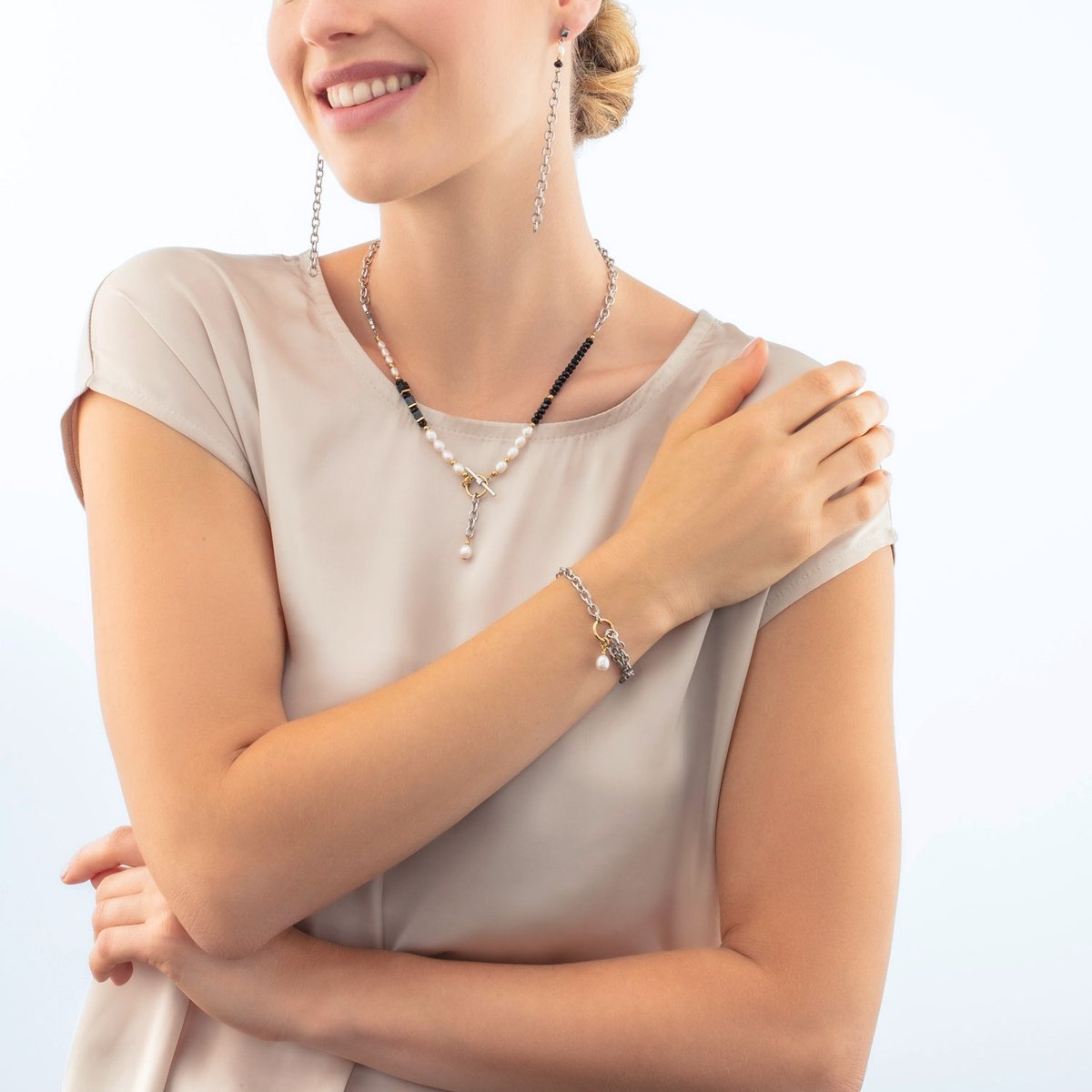 Art Deco Elegance earrings bicolour — изображение 4