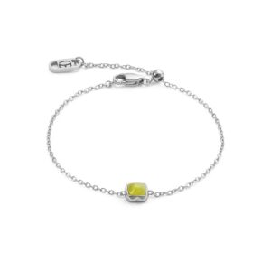 Birthstone August Bracelet Green Jade Silver