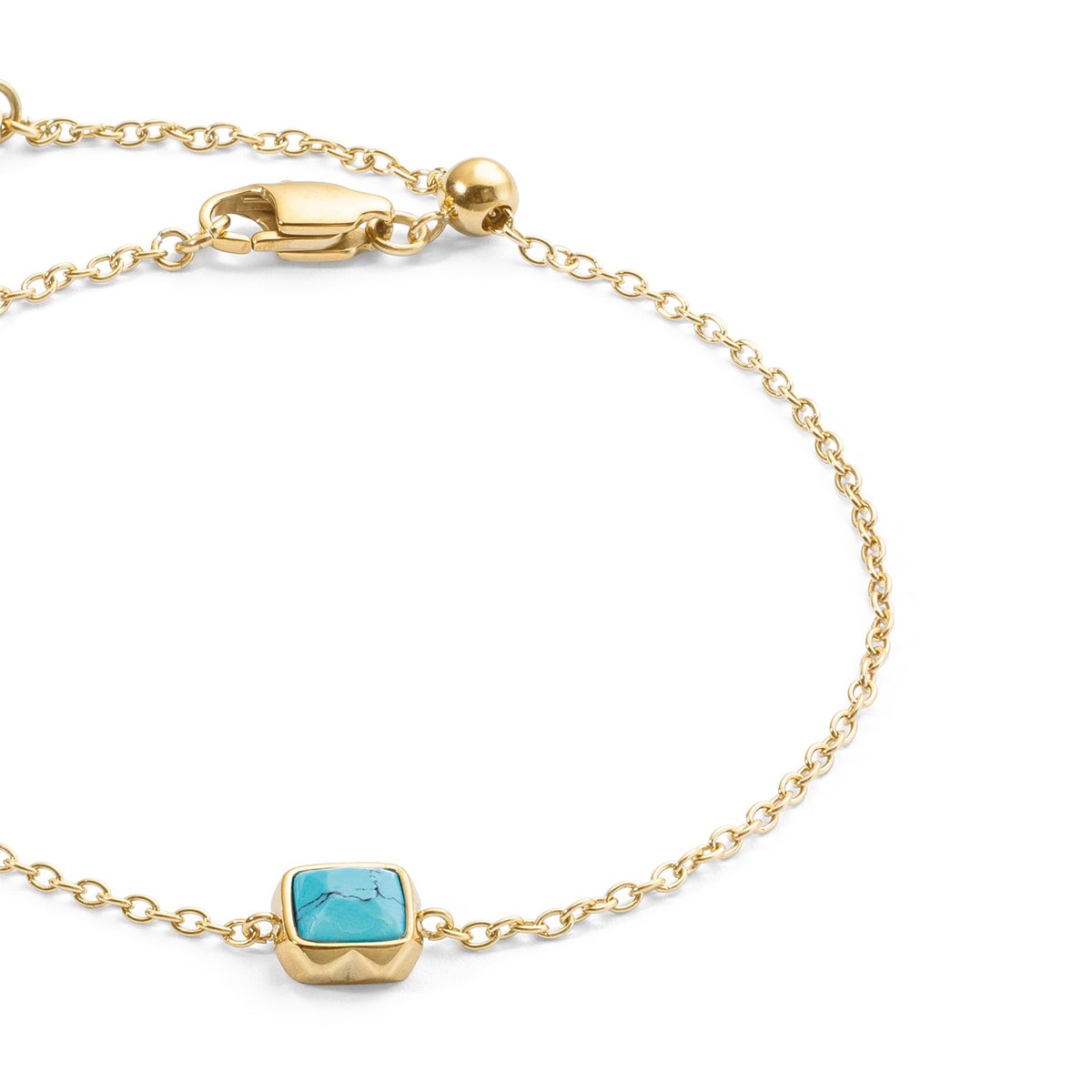 Birthstone December Bracelet Turquoise Gold — изображение 2