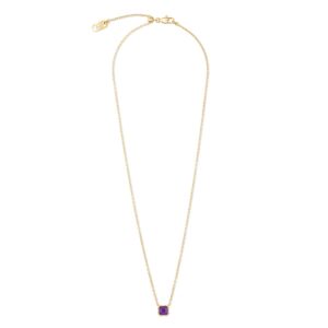 Birthstone February Necklace Sugilite Gold