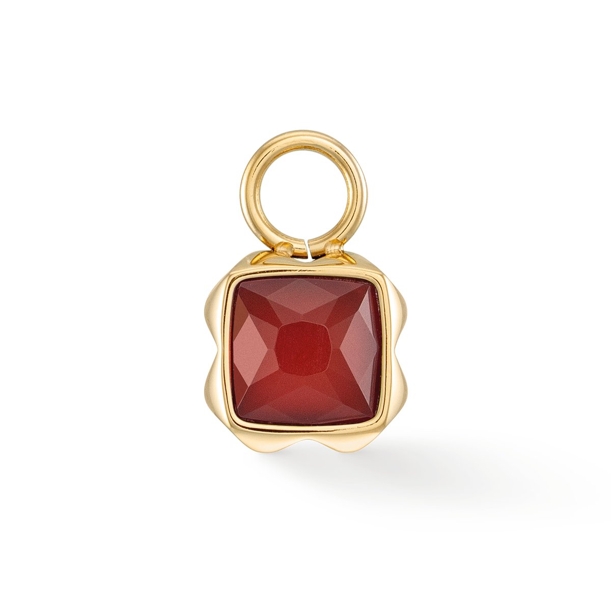 Birthstone January Charm Red Agate Gold — изображение 2