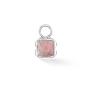 Birthstone July Charm Rhodochrosite Silver