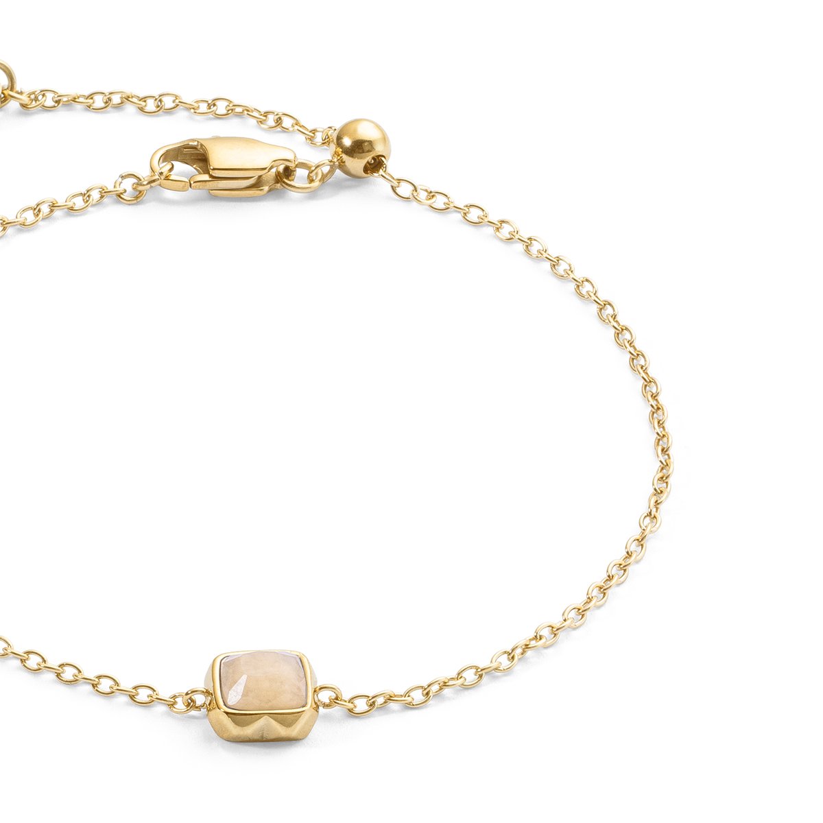 Birthstone June Bracelet Cream Jade Gold — изображение 2