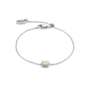 Birthstone June Bracelet Cream Jade Silver