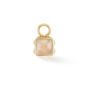 Birthstone June Charm Cream Jade Gold