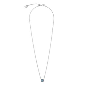 Birthstone March Necklace Blue Aventurine Silver