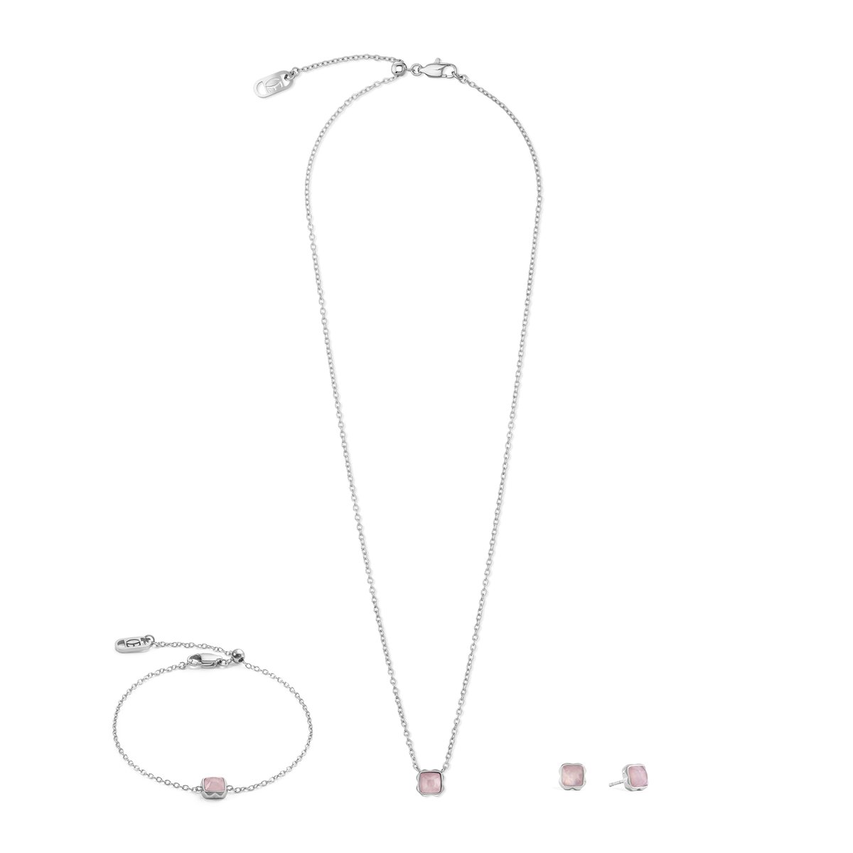 Birthstone October Bracelet Rose Quartz Silver — изображение 3