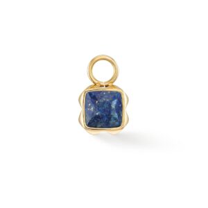 Birthstone September Charm Lapis Lazuli Gold
