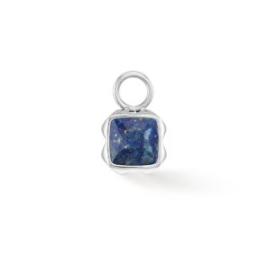 Birthstone September Charm Lapis Lazuli Silver