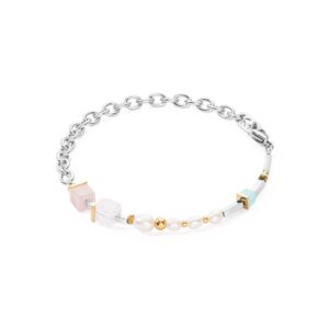 Bracelet Cool Romantic Cubes & Pearls bicolour