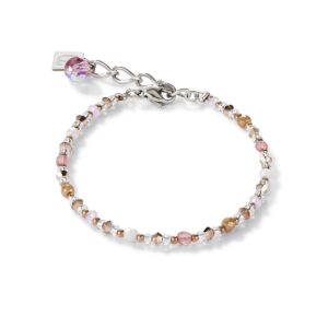 Bracelet Crystals & stainless steel light rose