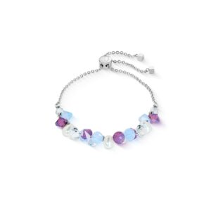 Bracelet Dancing Crystals & Pearls lilac-blue