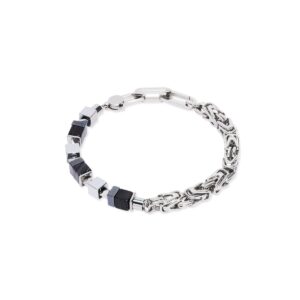 Bracelet Fusion Snake Chain black-silver