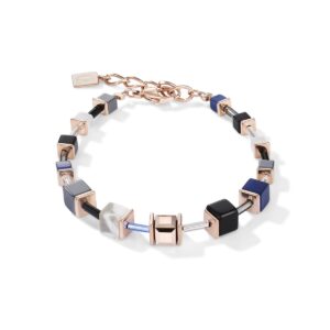 Bracelet GeoCUBE® blue-rose gold