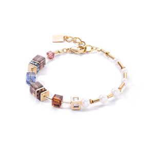 Bracelet GeoCUBE® Fusion Precious Pearl Mix gold-autumn
