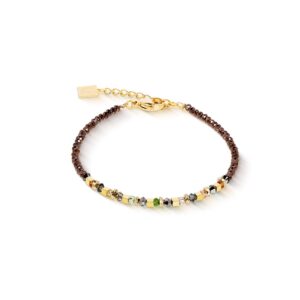 Bracelet golden Whisper brown-olive
