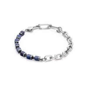 Bracelet Precious Fusion link chain blue-silver