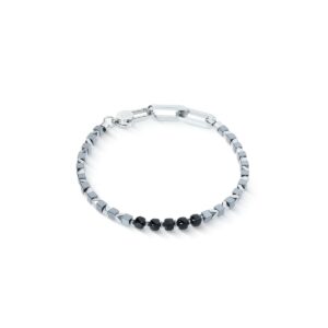 Bracelet Pulse Line Spinel black-silver