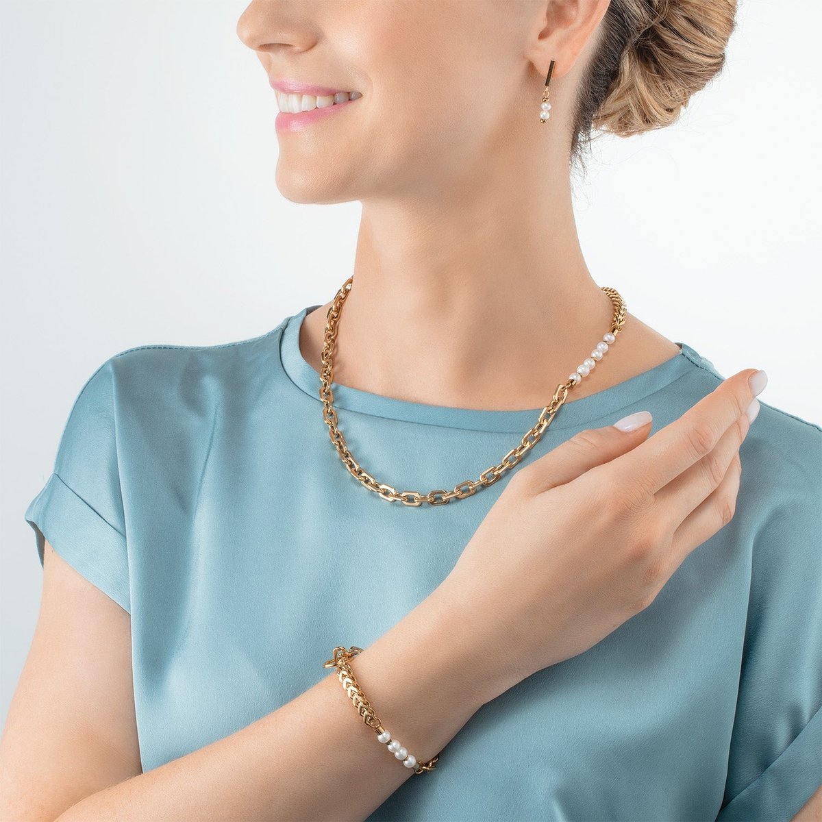 Bracelet Shape Shifter Freshwater Pearls gold — изображение 4