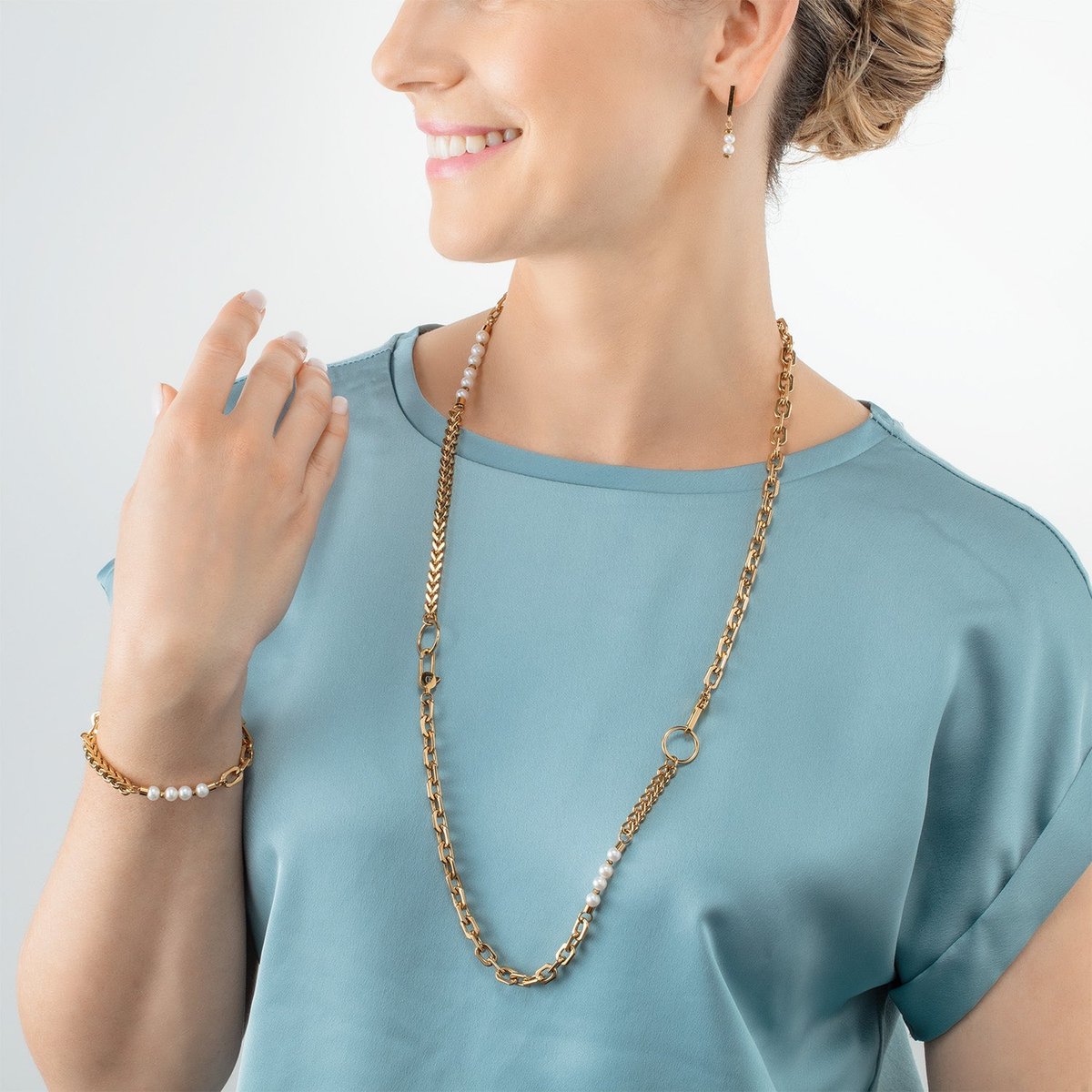 Bracelet Shape Shifter Freshwater Pearls gold — изображение 5