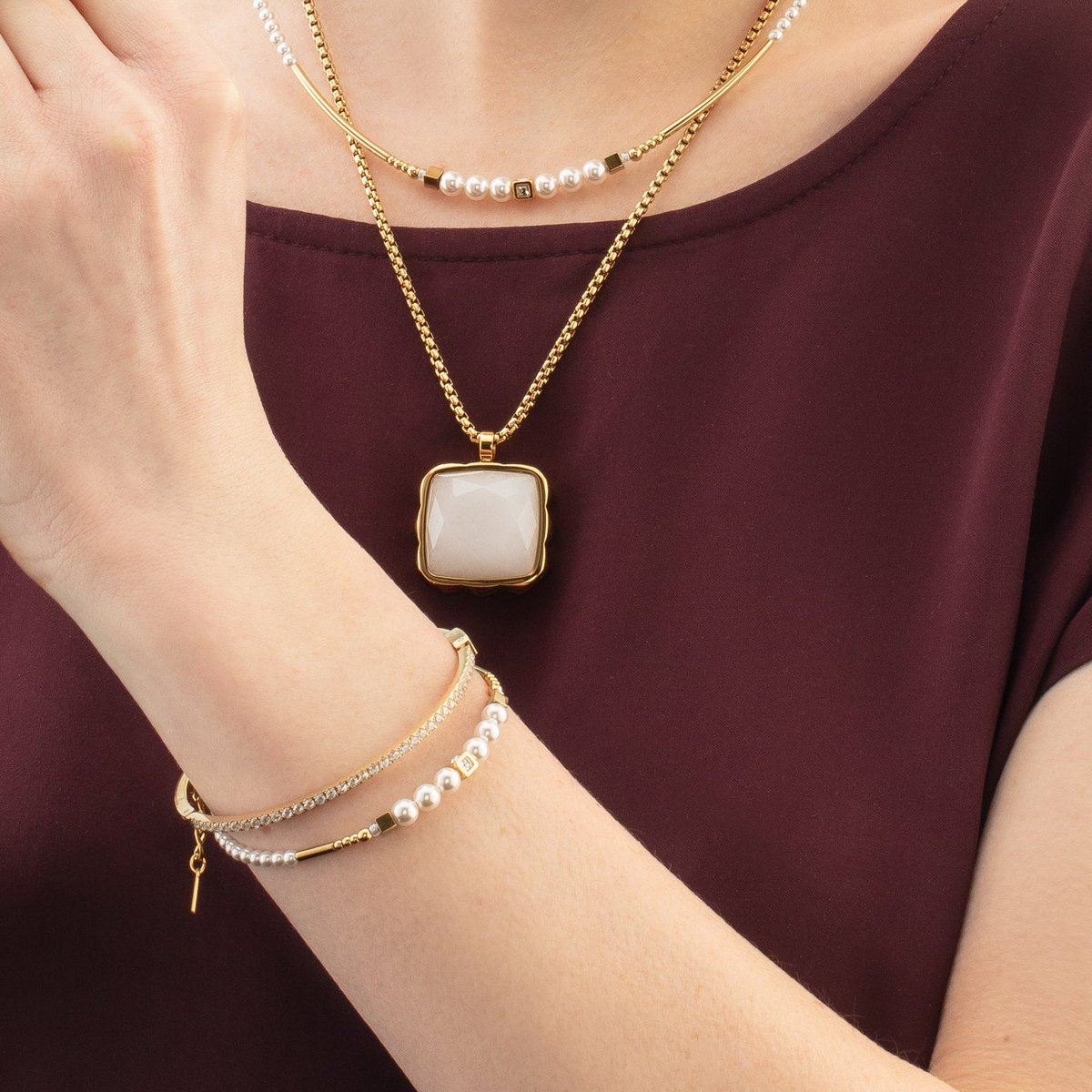 Bracelet Shimmering Princess Pearls gold-white — изображение 4