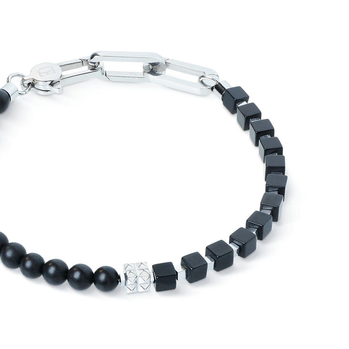 Bracelet Spikes Fusion Onyx black-silver — изображение 2
