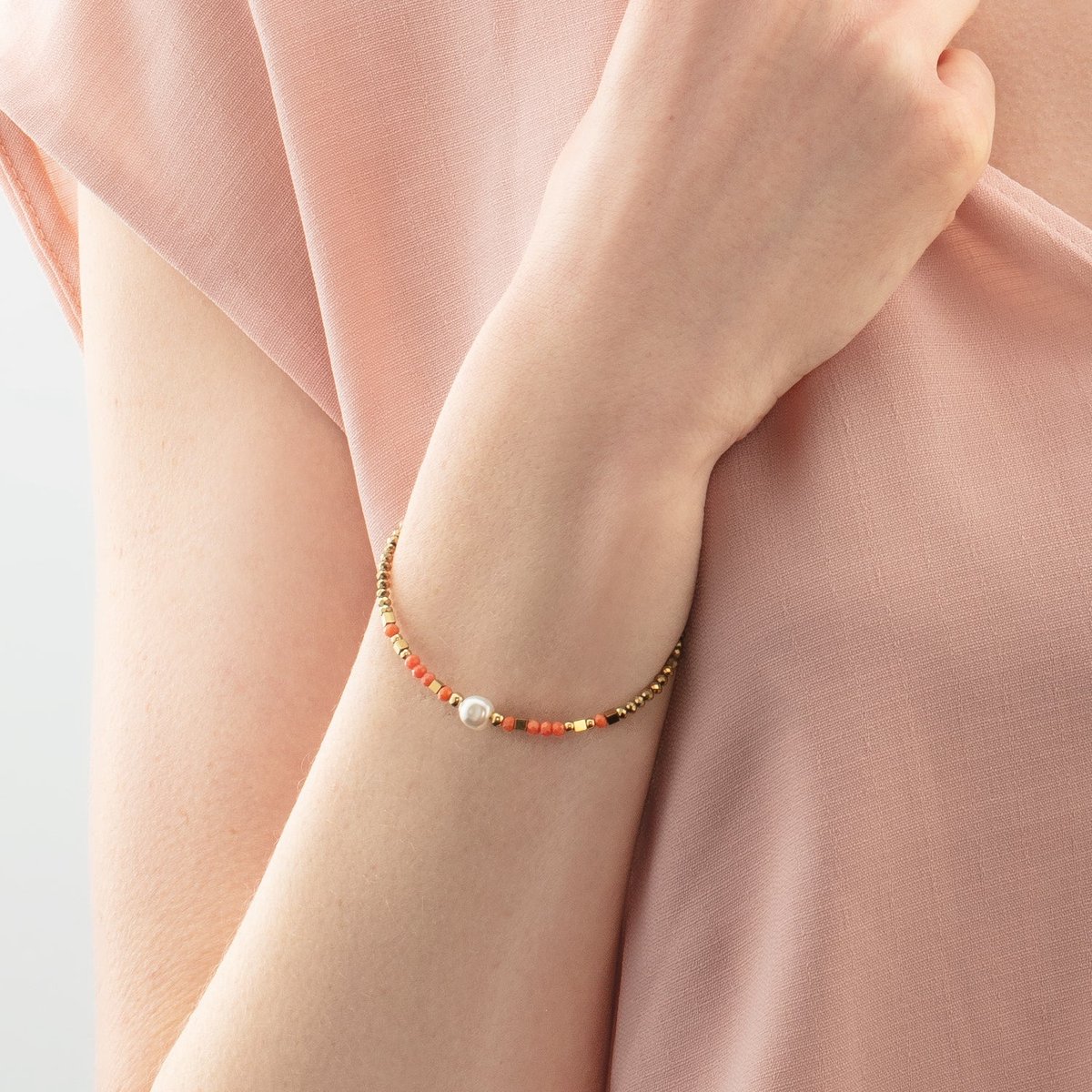 Bracelet Sunset Pearl gold-coral — изображение 4