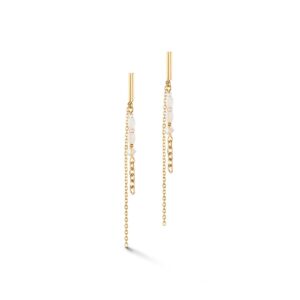 Brilliant Square Layer earrings gold