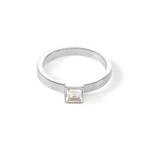 Brilliant Square small bague argent cristal