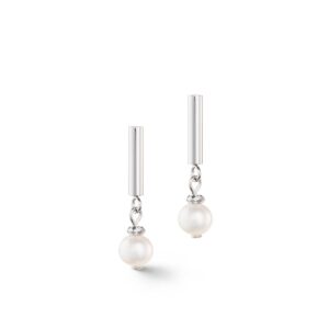 Classy freshwater pearl earrings silver