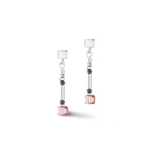 Cube Story Minimalistic Sparkling earrings Multicolour Art Nouveau