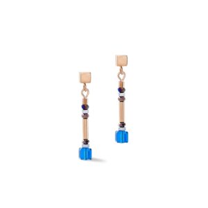 Cube Story Minimalistic Sparkling earrings Multicolour Autumn