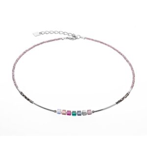 Cube Story Minimalistic Sparkling necklace Multicolour Art Nouveau