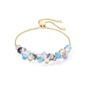 Dancing Crystals bracelet gold aqua