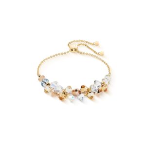 Dancing Crystals bracelet gold-beige