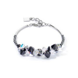 Dancing Crystals Update bracelet silver-black