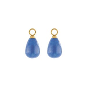 EAR ME UP Charm Drops Gold-Blue