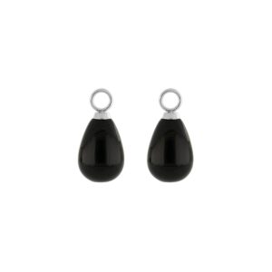 EAR ME UP Charm Drops Silver-Black