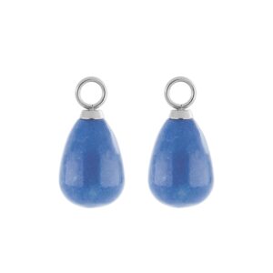 EAR ME UP Charm Drops Silver-Blue