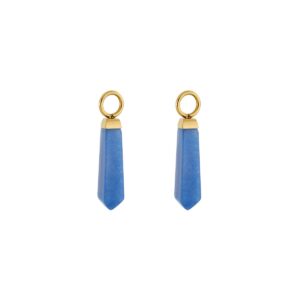 EAR ME UP Charm Obelisk Gold-Blue