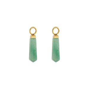 EAR ME UP Charm Obelisk Gold-Green
