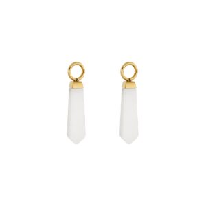 EAR ME UP Charm Obelisk Gold-White