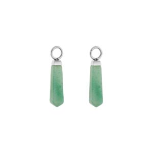 EAR ME UP Charm Obelisk Silver-Green