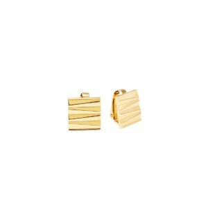 Earclips Square Wave Gold