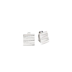 Earclips Square Wave Silber