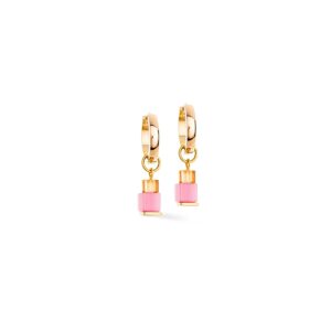 Earrings Creole Cube Fusion Charm gold-rainbow