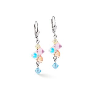 Earrings Dancing Crystals silver-pastel