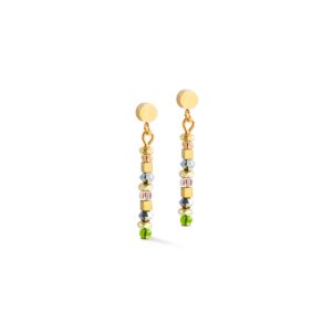 Earrings golden Whisper brown-olive