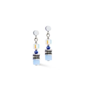 Earrings Mini Cubes blue