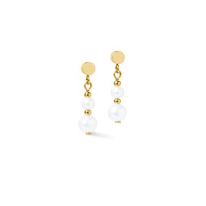 Earrings Pearl & Spike Drop gold